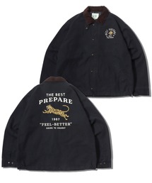 クローバル　虎刺繍入り ネイビーナイロンジャケット クローバル 虎刺繍入り ネイビーナイロンジャケット