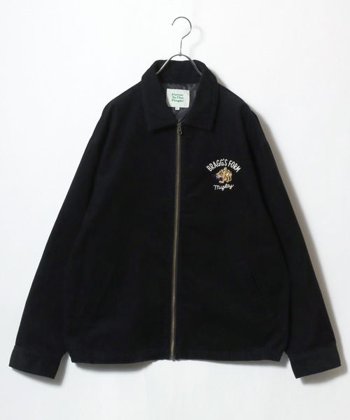 POWER TO THE PEOPLE(パワートゥーザピープル)の「2025AW POWER TO THE PEOPLE/パワートゥザピープル コーデュロイ襟 トラ刺繍 ジップブルゾン スイングトップ ハンティングジャケット(ブルゾン・メンズ・ブラック/グリーン系その他/ブラック系その他/カーキ・L/M/LL)」の7枚目の写真