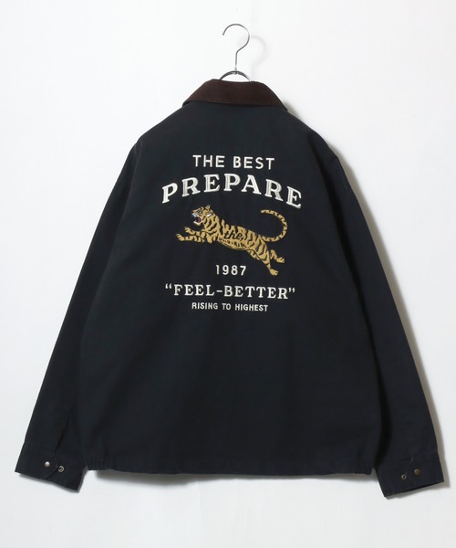 POWER TO THE PEOPLE(パワートゥーザピープル)の「2025AW POWER TO THE PEOPLE/パワートゥザピープル コーデュロイ襟 トラ刺繍 ジップブルゾン スイングトップ ハンティングジャケット(ブルゾン・メンズ・ブラック/グリーン系その他/ブラック系その他/カーキ・L/M/LL)」の12枚目の写真