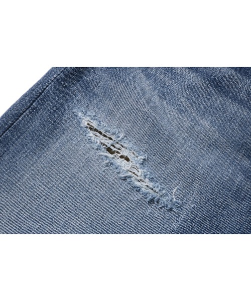 A BATHING APE(アベイシングエイプ)の「1999 TYPE-02 DAMAGED DENIM PANTS(デニムパンツ・メンズ・ライトインディゴブルー・LARGE/XX-LARGE/X-LARGE/MEDIUM/SMALL)」の5枚目の写真