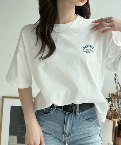 Ada.(エイダ)の「【Good Riddance】バックプリント オサムグッズ Tシャツ(Tシャツ/カットソー・レディース・アクア/ホワイト/ブラック・L/M)」の1枚目の写真