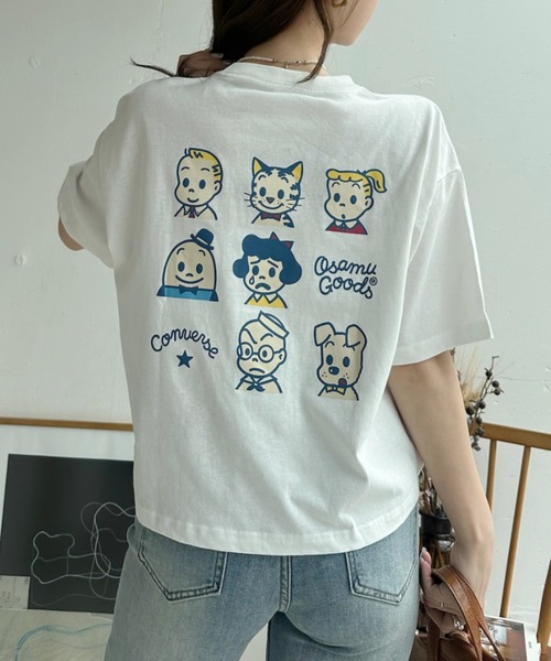 Ada.(エイダ)の「【Good Riddance】バックプリント オサムグッズ Tシャツ(Tシャツ/カットソー・レディース・アクア/ホワイト/ブラック・L/M)」の8枚目の写真