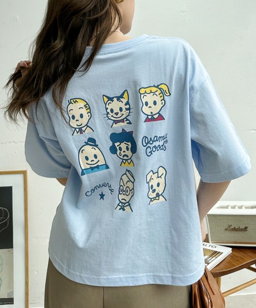 Ada.(エイダ)の「【Good Riddance】バックプリント オサムグッズ Tシャツ(Tシャツ/カットソー・レディース・アクア/ホワイト/ブラック・L/M)」の13枚目の写真
