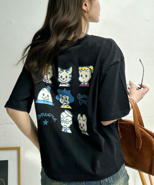 Ada.(エイダ)の「【Good Riddance】バックプリント オサムグッズ Tシャツ(Tシャツ/カットソー・レディース・アクア/ホワイト/ブラック・L/M)」の16枚目の写真