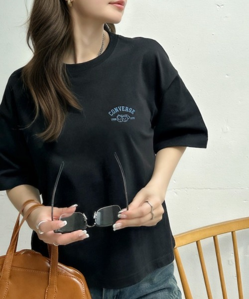 Ada.(エイダ)の「【Good Riddance】バックプリント オサムグッズ Tシャツ(Tシャツ/カットソー・レディース・アクア/ホワイト/ブラック・L/M)」の20枚目の写真