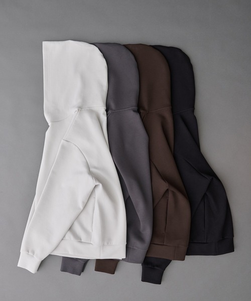 UNITED TOKYO(ユナイテッドトウキョウ)の「COMPACT AIR ダンボールパーカー 大人気/ユニセックス着用可能 / 洗える / 防シワ / 速乾 / 軽量/冬服/スウェット/インナー/保温(パーカー・メンズ・ダークグレー/ブラック/ブラウン/ライトグレー・3/2/1)」の6枚目の写真