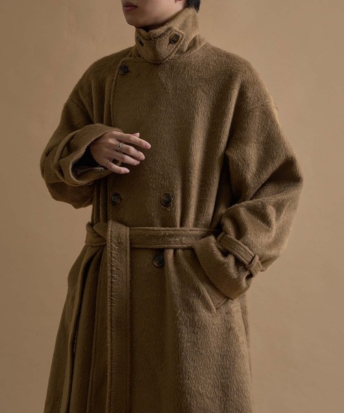 ウールブレンドシャギーダブルチェスターコート（チェスターコート