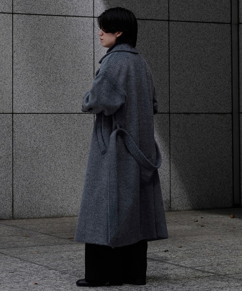 ウールブレンドシャギーダブルチェスターコート（チェスターコート