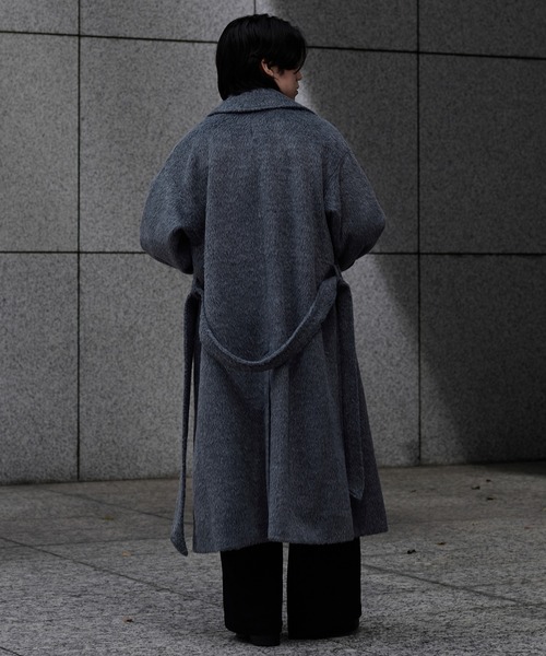 ウールブレンドシャギーダブルチェスターコート（チェスターコート