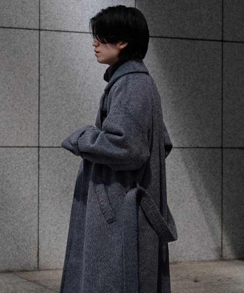 epnok シャギーダブルチェスターコート メンズ ウールブレンドシャギーダブルチェスターコート（チェスターコート