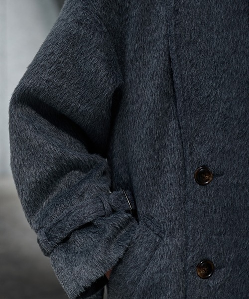 ウールブレンドシャギーダブルチェスターコート（チェスターコート