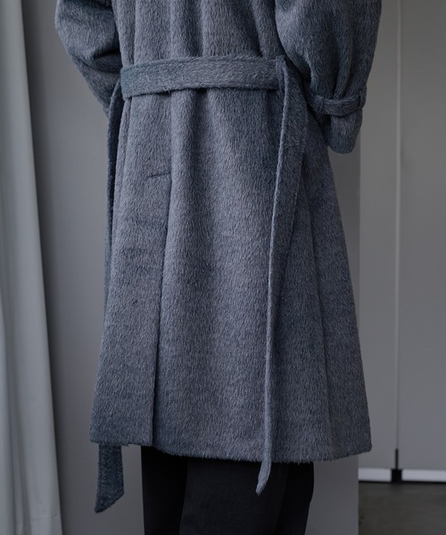 ウールブレンドシャギーダブルチェスターコート（チェスターコート