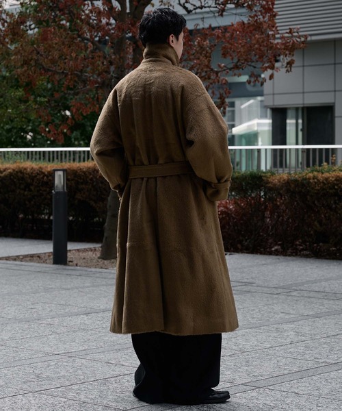ウールブレンドシャギーダブルチェスターコート（チェスターコート