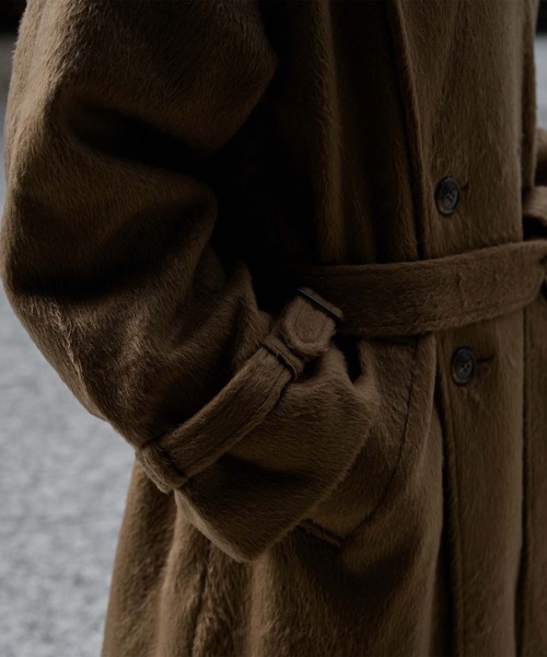 ウールブレンドシャギーダブルチェスターコート（チェスターコート