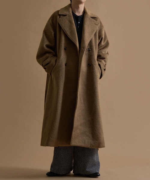 セール】ウールブレンドシャギーダブルチェスターコート（チェスター