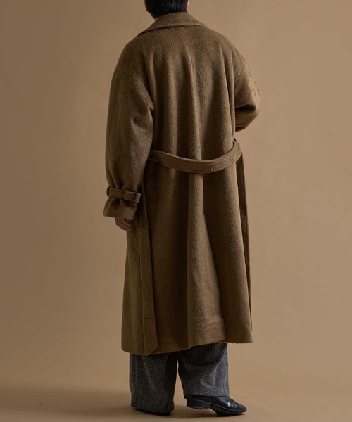 ウールブレンドシャギーダブルチェスターコート（チェスターコート