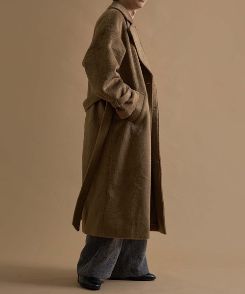 ウールブレンドシャギーダブルチェスターコート（チェスターコート