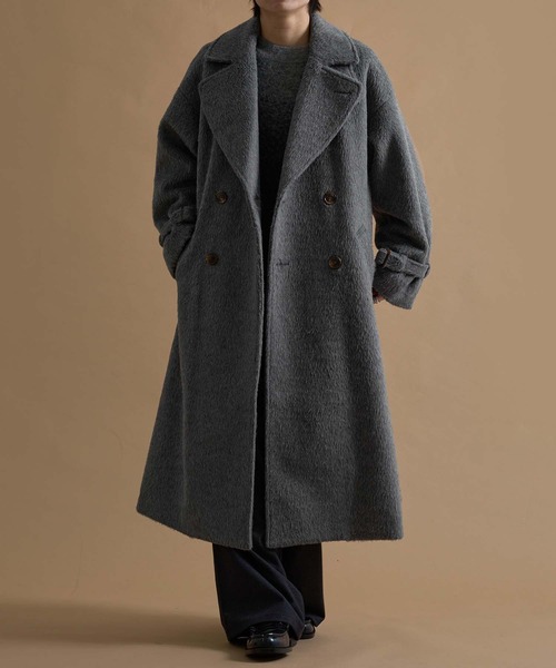 セール】ウールブレンドシャギーダブルチェスターコート（チェスター