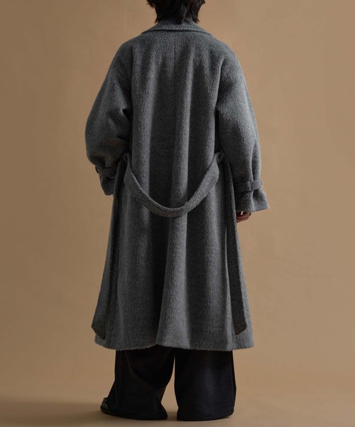ウールブレンドシャギーダブルチェスターコート（チェスターコート
