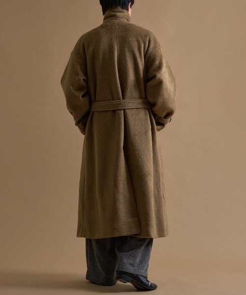 ウールブレンドシャギーダブルチェスターコート（チェスターコート