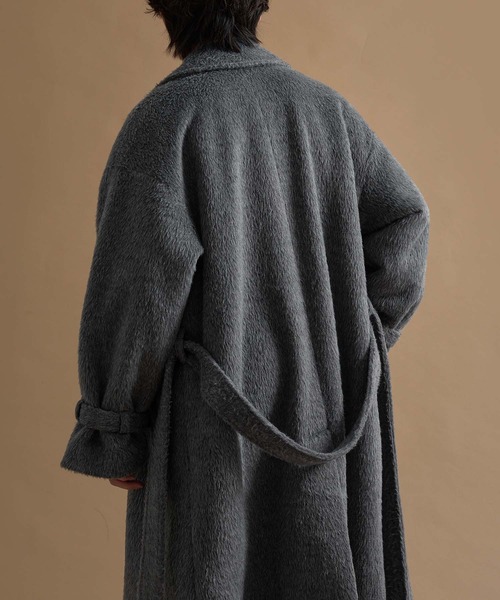 ウールブレンドシャギーダブルチェスターコート（チェスターコート