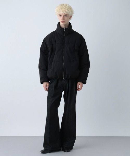 HARE(ハレ)の「エアサーマル2WAYスタンドブルゾン(HARE)(ダウンジャケット/コート・メンズ・ブルー/ブラック/グレー/グリーン・MEDIUM/SMALL)」の6枚目の写真