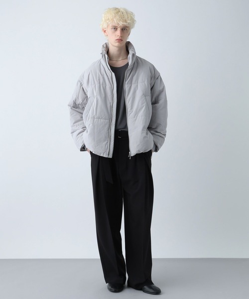 HARE(ハレ)の「エアサーマル2WAYスタンドブルゾン(HARE)(ダウンジャケット/コート・メンズ・ブルー/ブラック/グレー/グリーン・MEDIUM/SMALL)」の10枚目の写真