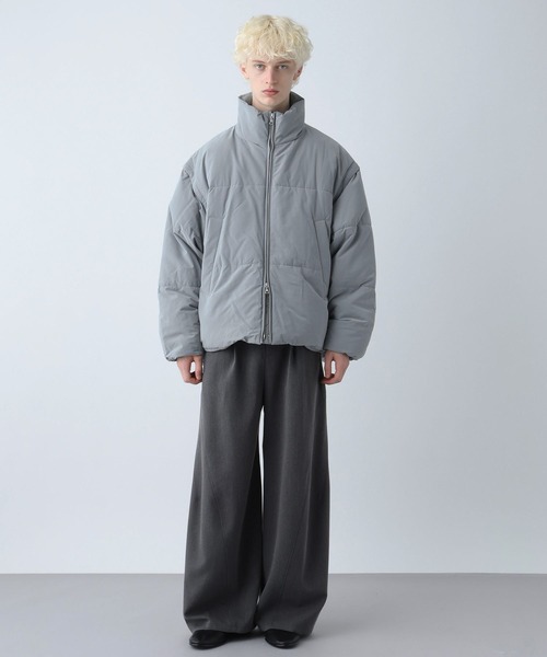 HARE(ハレ)の「エアサーマル2WAYスタンドブルゾン(HARE)(ダウンジャケット/コート・メンズ・ブルー/ブラック/グレー/グリーン・MEDIUM/SMALL)」の13枚目の写真