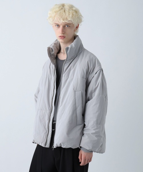 HARE(ハレ)の「エアサーマル2WAYスタンドブルゾン(HARE)(ダウンジャケット/コート・メンズ・ブルー/ブラック/グレー/グリーン・MEDIUM/SMALL)」の18枚目の写真