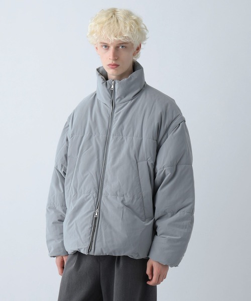 HARE(ハレ)の「エアサーマル2WAYスタンドブルゾン(HARE)(ダウンジャケット/コート・メンズ・ブルー/ブラック/グレー/グリーン・MEDIUM/SMALL)」の20枚目の写真