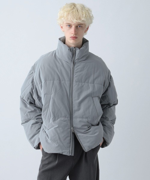 HARE(ハレ)の「エアサーマル2WAYスタンドブルゾン(HARE)(ダウンジャケット/コート・メンズ・ブルー/ブラック/グレー/グリーン・MEDIUM/SMALL)」の21枚目の写真