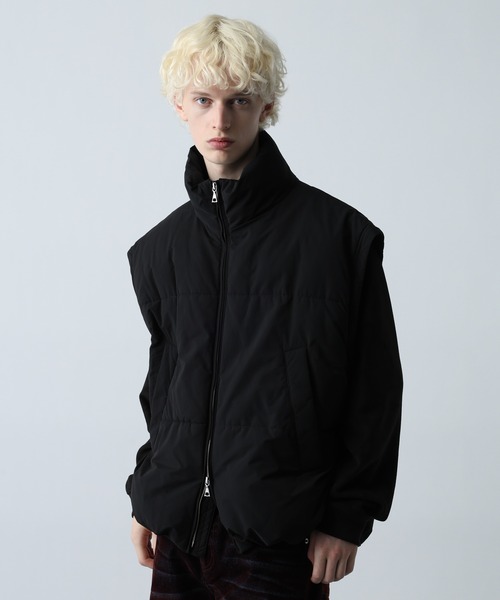 HARE(ハレ)の「エアサーマル2WAYスタンドブルゾン(HARE)(ダウンジャケット/コート・メンズ・ブルー/ブラック/グレー/グリーン・MEDIUM/SMALL)」の17枚目の写真