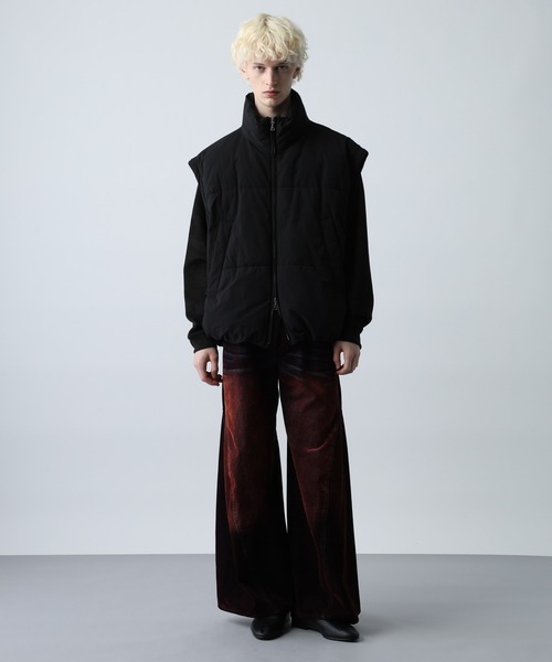 HARE(ハレ)の「エアサーマル2WAYスタンドブルゾン(HARE)(ダウンジャケット/コート・メンズ・ブルー/ブラック/グレー/グリーン・MEDIUM/SMALL)」の7枚目の写真