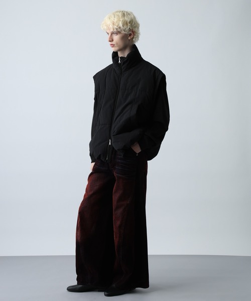 HARE(ハレ)の「エアサーマル2WAYスタンドブルゾン(HARE)(ダウンジャケット/コート・メンズ・ブルー/ブラック/グレー/グリーン・MEDIUM/SMALL)」の8枚目の写真