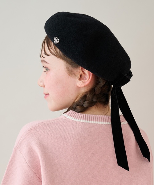 セール】ベロアリボンベレー帽（ハンチング/ベレー帽）｜mezzo piano