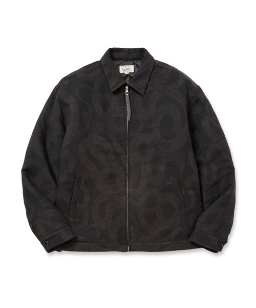 CALEE(キャリー)の「JACQUARD SWINGTOP <SNAKE PATTERN>(ブルゾン・メンズ・ブラック・LARGE/SMALL/MEDIUM/X-LARGE)」の2枚目の写真