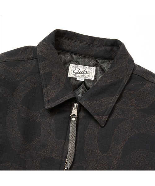 CALEE(キャリー)の「JACQUARD SWINGTOP <SNAKE PATTERN>(ブルゾン・メンズ・ブラック・LARGE/SMALL/MEDIUM/X-LARGE)」の4枚目の写真