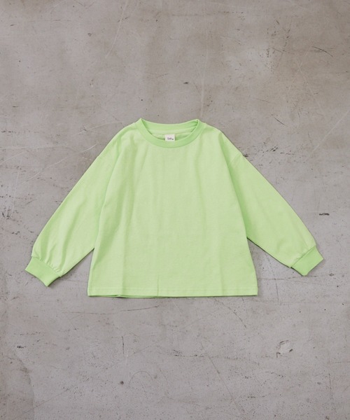 Fluffy BROTHERS(フラッフィーブラザーズ)の「プリントロンT(Tシャツ/カットソー・キッズ・オフホワイト/ライトグリーン・80/90/100/110/120/130/140/150)」の6枚目の写真