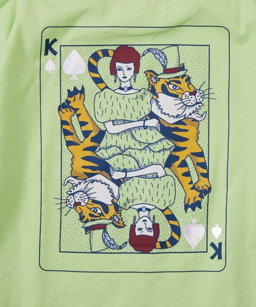 Fluffy BROTHERS(フラッフィーブラザーズ)の「プリントロンT(Tシャツ/カットソー・キッズ・オフホワイト/ライトグリーン・80/90/100/110/120/130/140/150)」の7枚目の写真