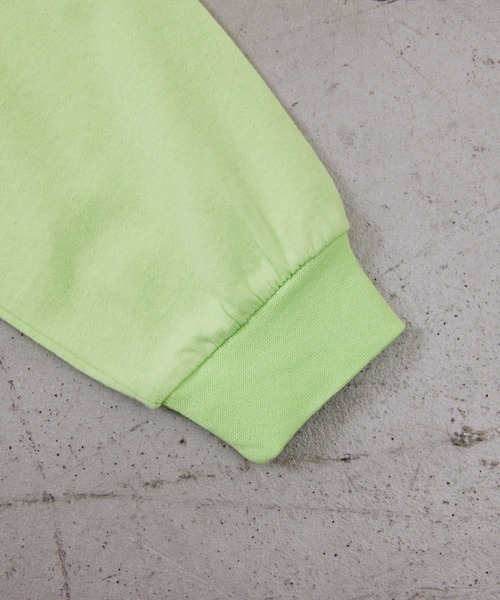 Fluffy BROTHERS(フラッフィーブラザーズ)の「プリントロンT(Tシャツ/カットソー・キッズ・オフホワイト/ライトグリーン・80/90/100/110/120/130/140/150)」の9枚目の写真