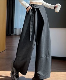AsheKsha（アシクシャ）の「【新作】ハイウエストリボン付きワイドパンツ（その他パンツ）」