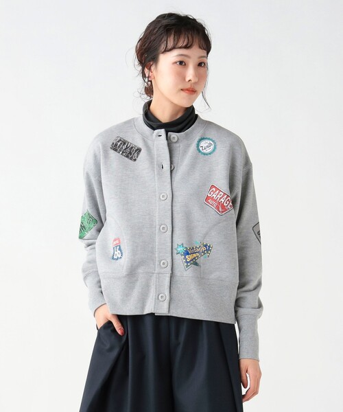 BEAMS HEART（ビームスハート）の「サインボード 裏毛カーディガン（カーディガン/ボレロ・レディース・チャコールグレー/ライトグレー/ホワイト系その他5・FREE）」の10枚目の写真