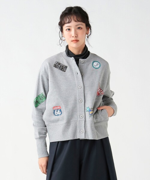 BEAMS HEART（ビームスハート）の「サインボード 裏毛カーディガン（カーディガン/ボレロ・レディース・チャコールグレー/ライトグレー/ホワイト系その他5・FREE）」の11枚目の写真