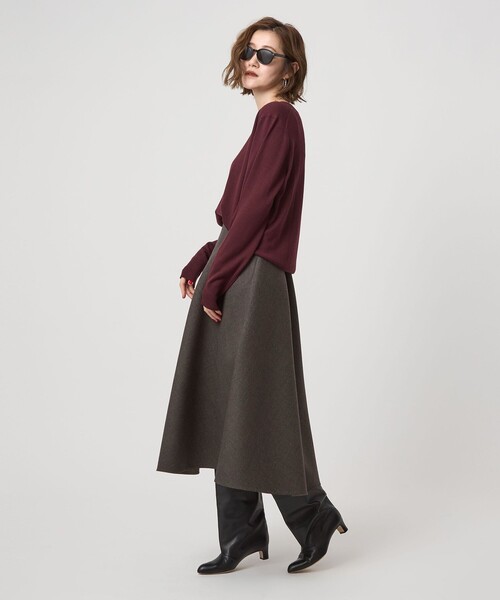 conte リバー フレアスカート　38 セール】＜conte＞リバー フレアスカート（スカート）｜conte（コンテ