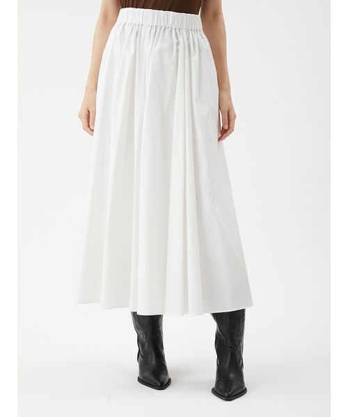 新品⭐︎Mila Owen ボリュームフレアスカート　ホワイト Mila Owen｜マキシ丈ボリュームティアードスカート | Rakuten Fashion