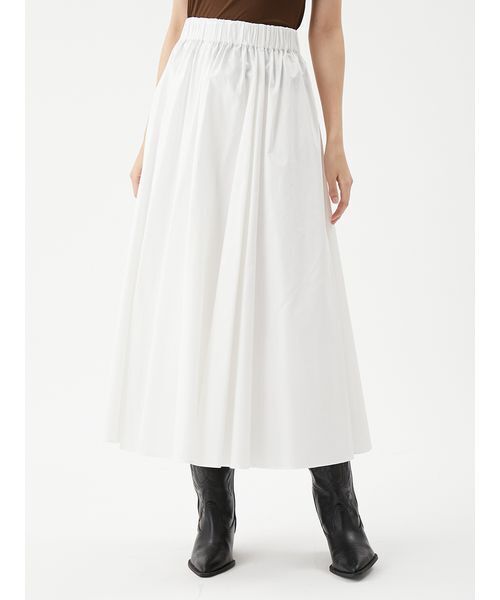 Mila Owen（ミラオーウェン）の「ウエストゴムギャザーマキシスカート（スカート・レディース・ホワイト/キャメル/ドット/ターコイズブルー・0/1/00）」の10枚目の写真