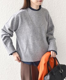 SHIPS Colors:〈手洗い可能〉CASHMILE(R) サドルショルダー ニット