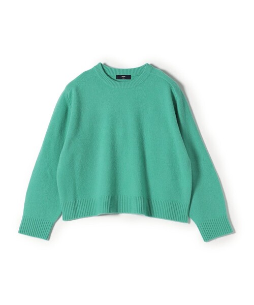 SHIPS Colors(シップス カラーズ)の「SHIPS Colors:〈手洗い可能〉CASHMILE(R) サドルショルダー ニット(ニット/セーター・レディース・オフホワイト/クリーム/ピンク/グリーン/ライトグレー・ONE SIZE)」の9枚目の写真