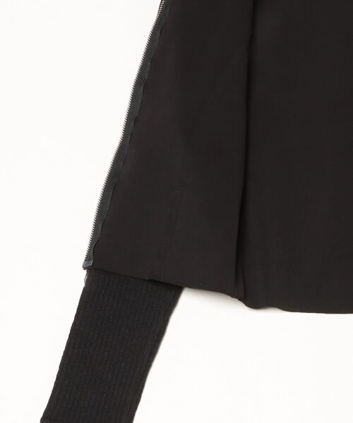 .KOM（ドットコム）の「A'GEM/9 × .kom 『.kom/ドットケーオーエム』Suede × Rib Contrast Zip-Up Top /スエード×リブ切り替えジップトップ（ニット/セーター・レディース・ブラウン/ブラック・FREE）」の19枚目の写真