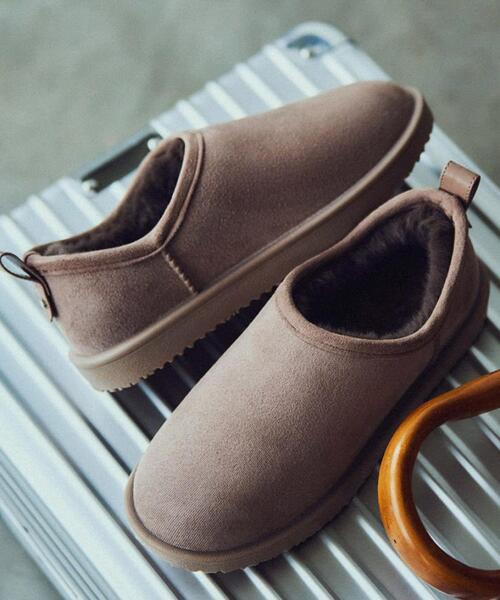 TEMPERATE SHLOKムートン風スリッポンレインシューズ（レインシューズ